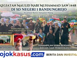 Pawai Payung Hias SDN 1 Bandungrejo Penuh Kreativitas Simbol Cinta Rasul