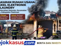 Bengkel Elektronik dan Laundry Pandaan Kebakaran Kerugian Capai Ratusan Juta
