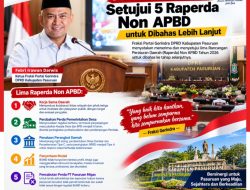 Fraksi Gerindra Setujui 5 Raperda Non APBD untuk Dibahas
