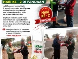 Hari Kedua, LMPI Pasuruan Bagikan Beras di Pandaan