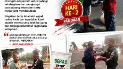 Hari Kedua, LMPI Pasuruan Bagikan Beras di Pandaan