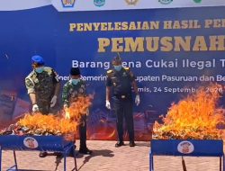 Bea Cukai Pasuruan Bakar 6 Juta Rokok Ilegal, Negara Selamat Miliaran Rupiah