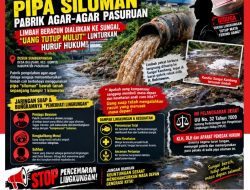 SKANDAL PIPA SILUMAN PABRIK AGAR-AGAR PASURUAN: LIMBAH BERACUN DIALIRKAN KE SUNGAI, “UANG TUTUP MULUT” LUNTURKAN HURUF HUKUM! ​