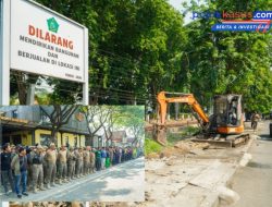 Tarian Exavator Ratakan 67 Bangunan Liar Di Sidoarjo