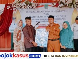 Danramil Gempol Hadiri Pengambilan Sumpah dan Pelantikan Perangkat Desa Randupitu
